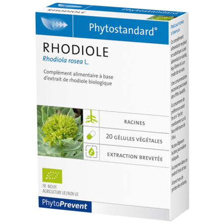 PhytoStandard RHODIOLE - 20 gélules - PHARMACIE VERTE - Herboristerie à Nantes depuis 1942 - Plantes en Vrac - Tisane - EPS - Bo