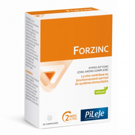 FORZINC  - 60 comprimés - PHARMACIE VERTE - Herboristerie à Nantes depuis 1942 - Plantes en Vrac - Tisane - EPS - Bourgeon - Myc