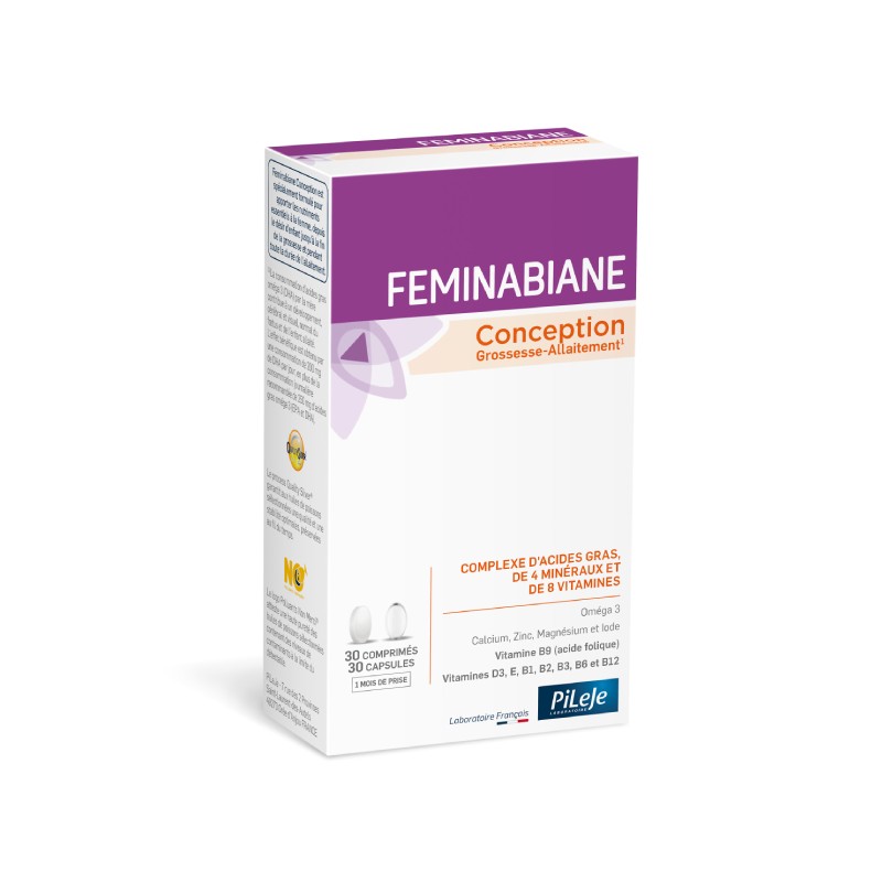 FEMINABIANE Conception  - 30 comprimés + 30 gélules - PHARMACIE VERTE - Herboristerie à Nantes depuis 1942 - Plantes en Vrac - T