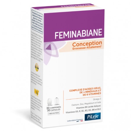 FEMINABIANE Conception  - 30 comprimés + 30 gélules - PHARMACIE VERTE - Herboristerie à Nantes depuis 1942 - Plantes en Vrac - T