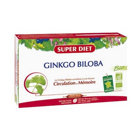 GINKGO BILOBA BIO - 20 ampoules 15ml - PHARMACIE VERTE - Herboristerie à Nantes depuis 1942 - Plantes en Vrac - Tisane - EPS - B